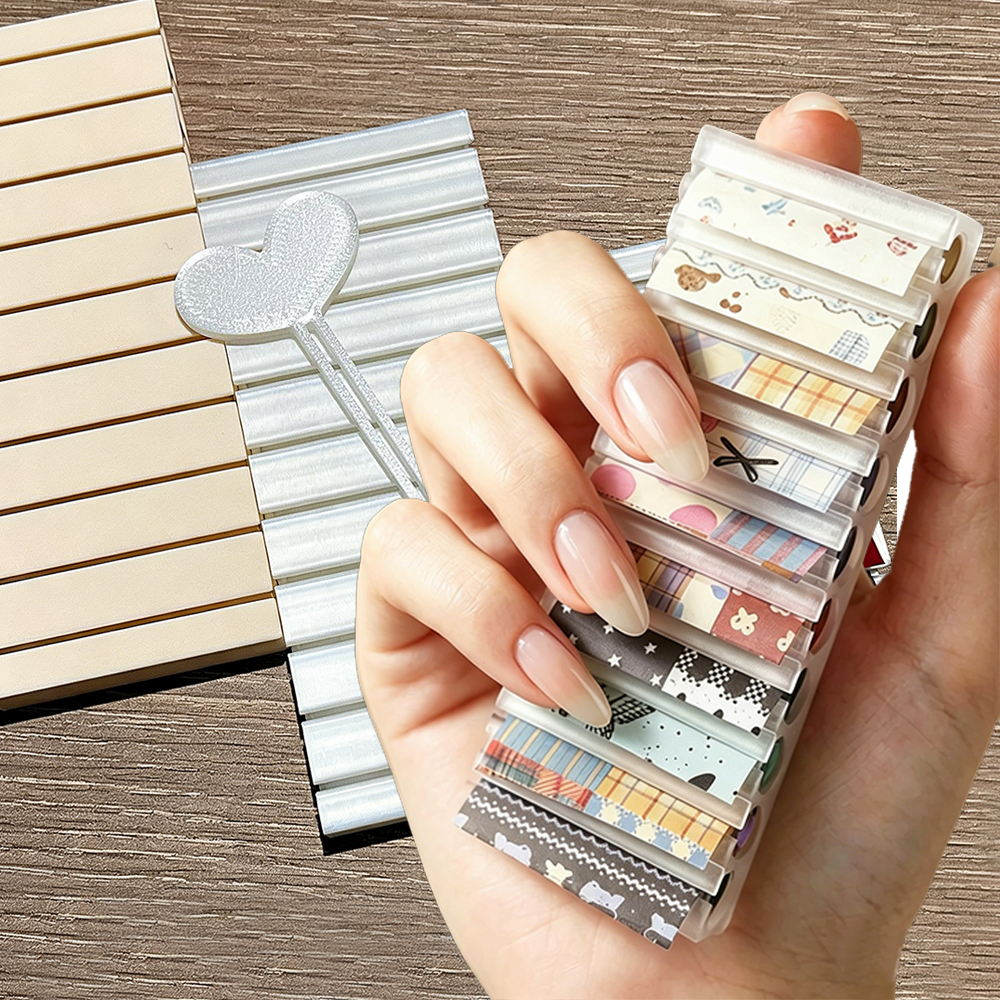 Nail Foil Transfer - 10-Slot Nail Foil Storage Box Transparent