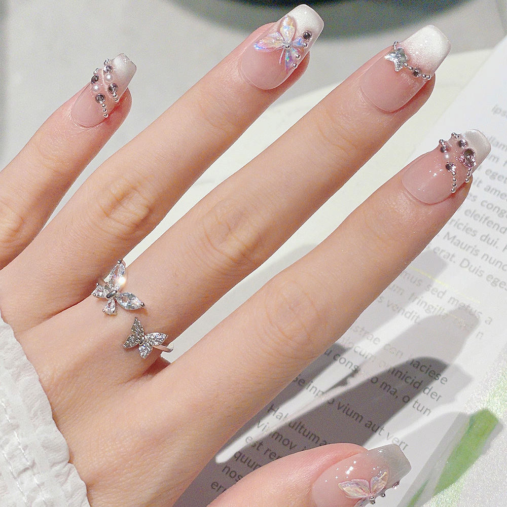 10pcs Short Trapezoid Handmade - Nail Art Elegant ulasan dan harga