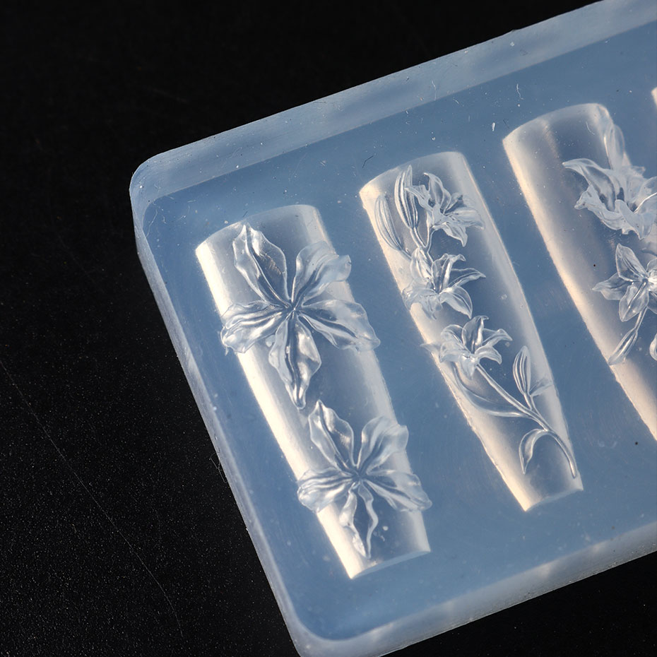 1pcs 3D Elegant Lily Nail Char - Nail Art Elegant ulasan dan harga