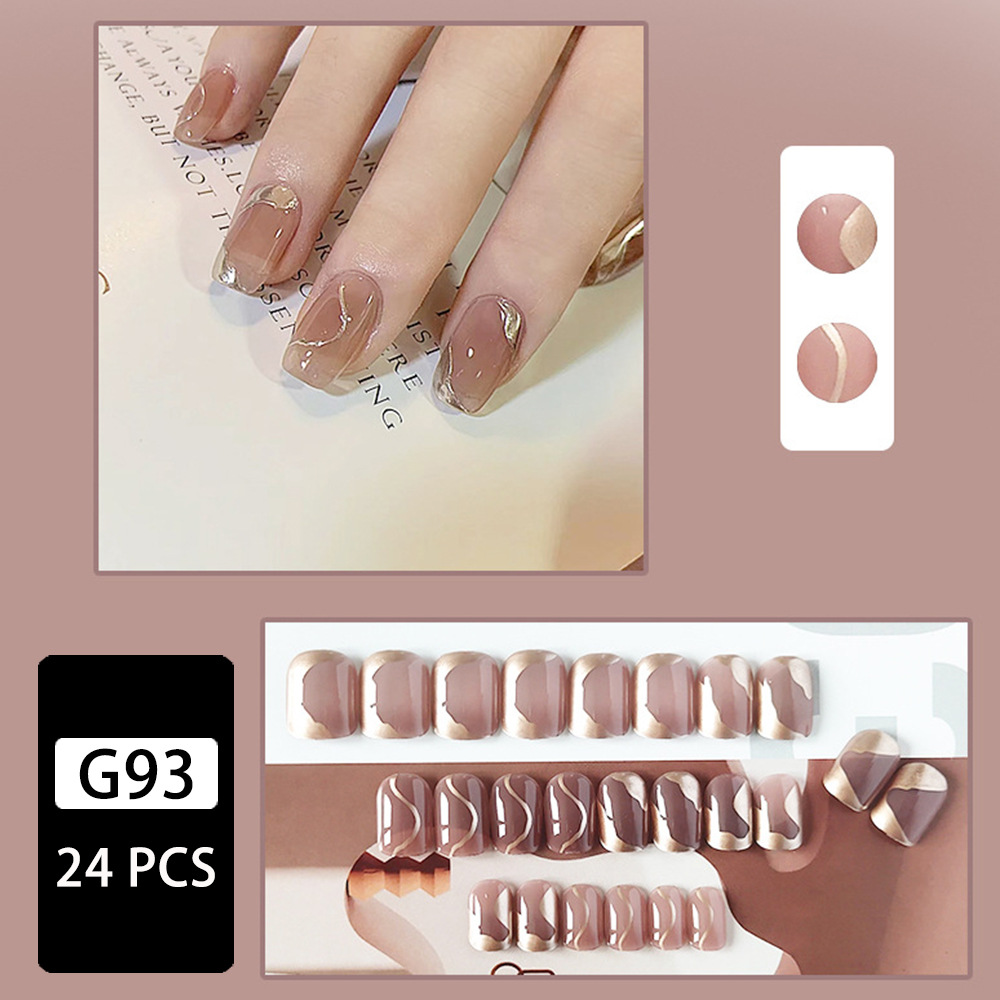 Nude Press On Nails with Silve - Nail Art Elegant ulasan dan harga