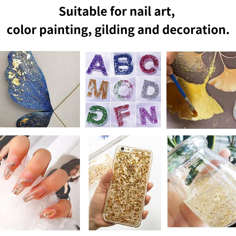 20 Pcs Gold Leaf Sheets: Versa - Nail Foil Transfer ulasan dan harga