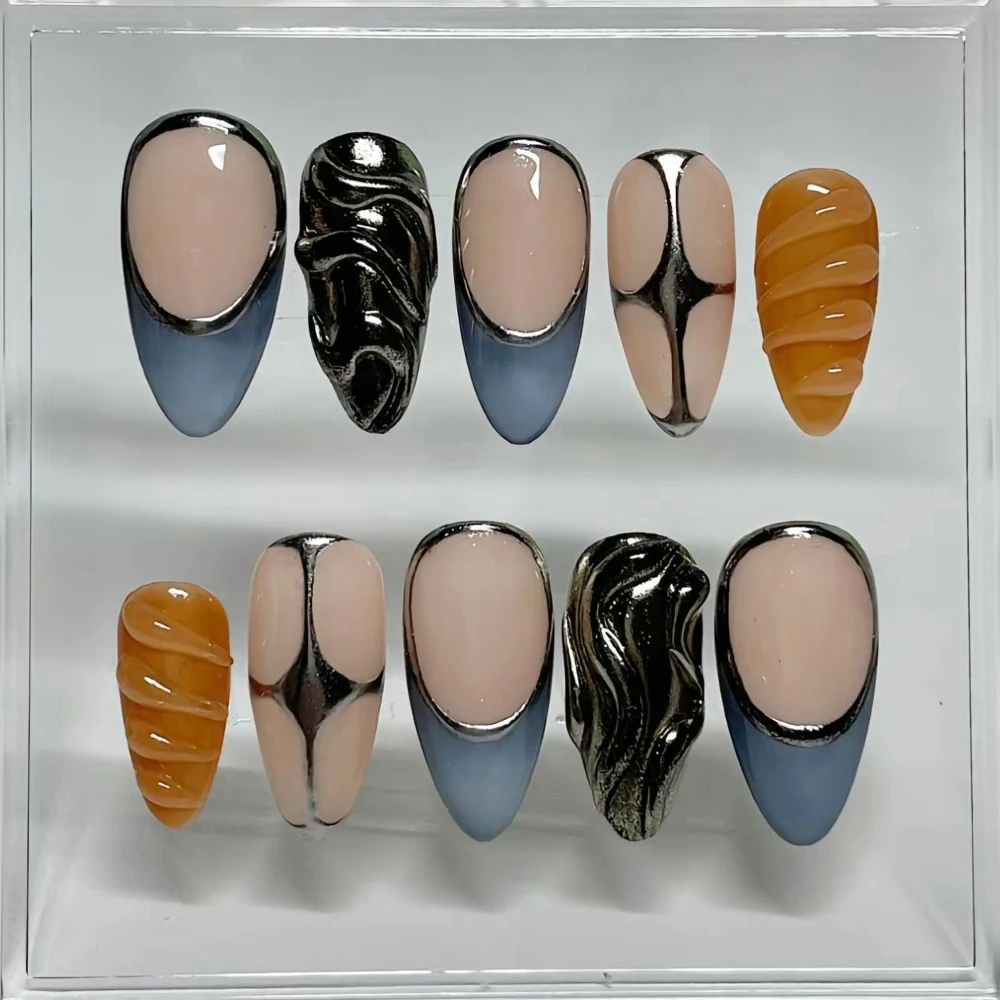 Hand-Painted Almond Flowers Ha - Nail Art Leopard ulasan dan harga