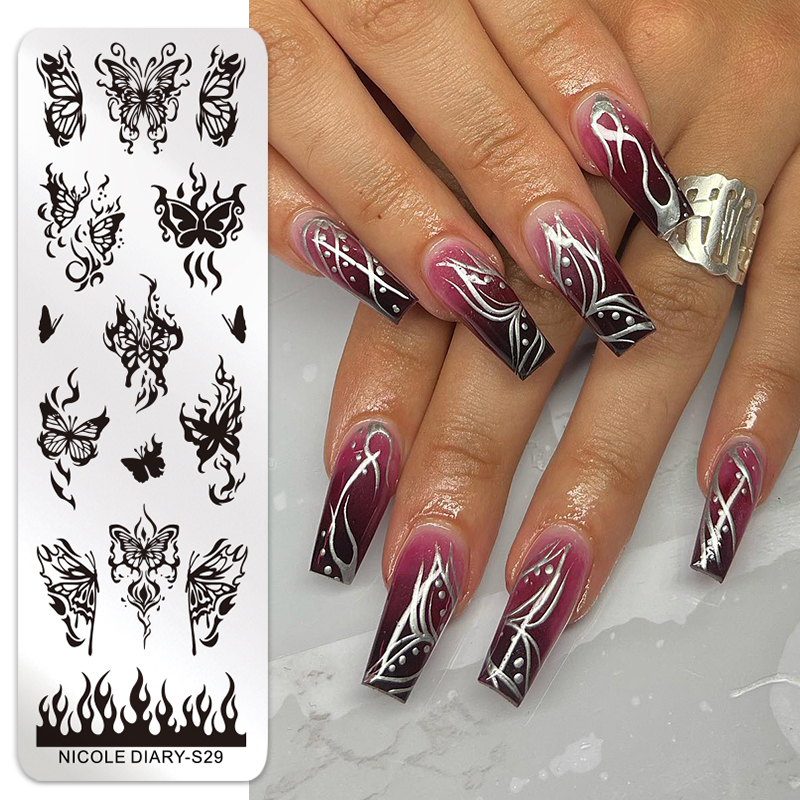 NICOLE DIARY Butterfly Nail Ar - Nail Art Leopard ulasan dan harga