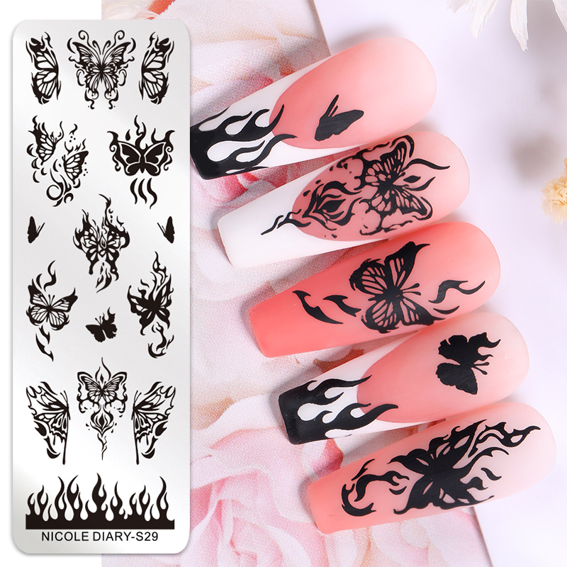 NICOLE DIARY Butterfly Nail Ar - Nail Art Leopard ulasan dan harga