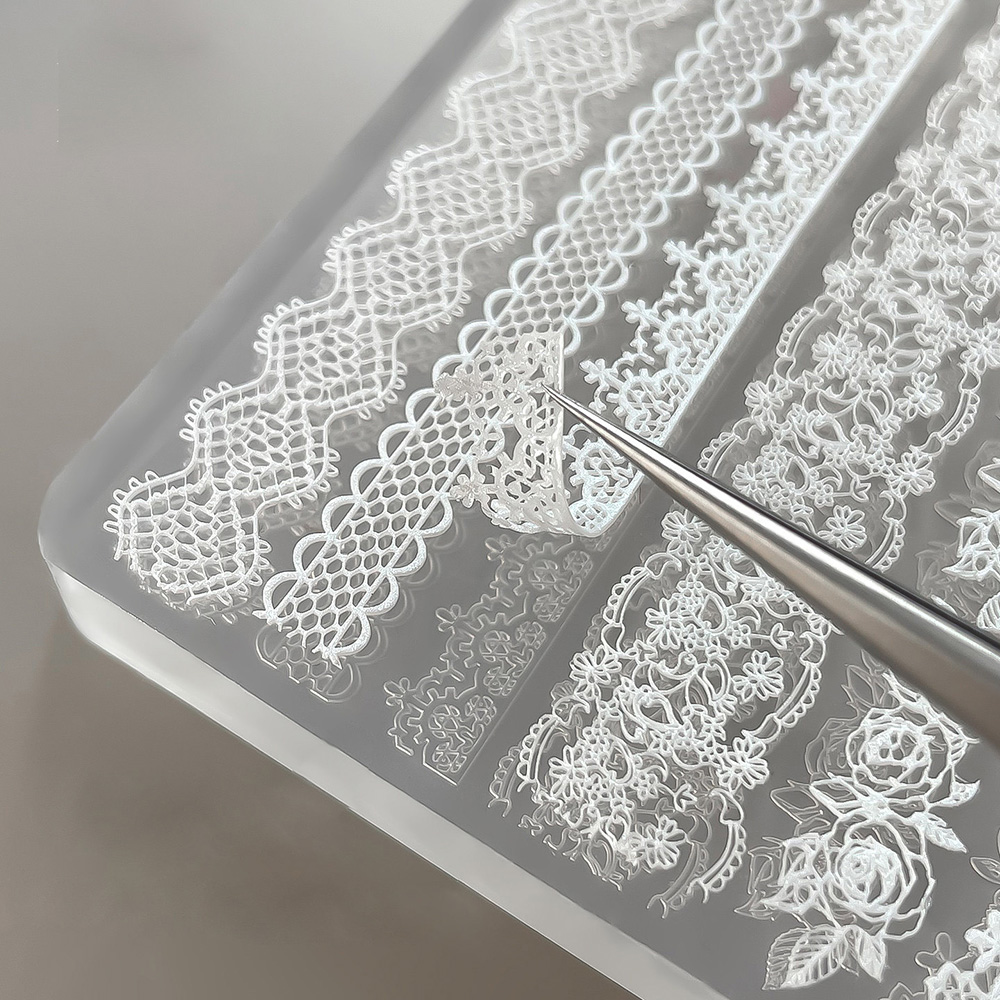 1Pcs 3D Lace Rose Silicone Nai - Nail Art Elegant ulasan dan harga