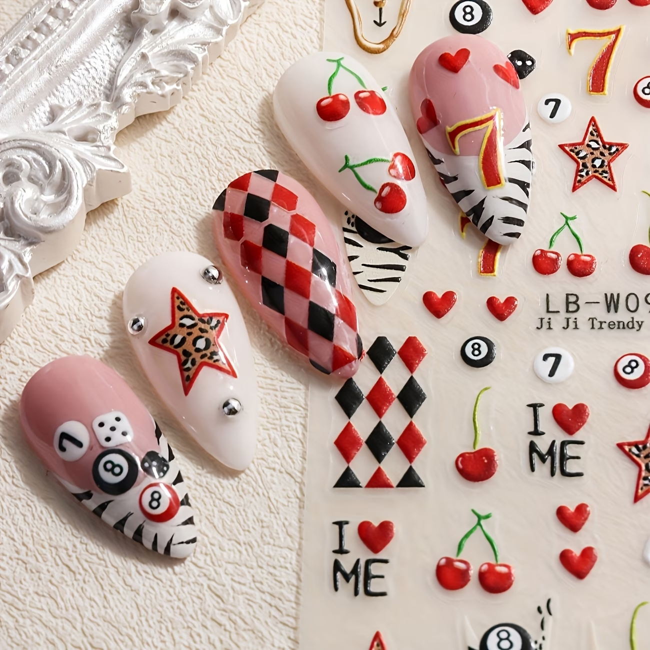 2026 Trendy Nail Art Stickers  - Nail Art Leopard ulasan dan harga