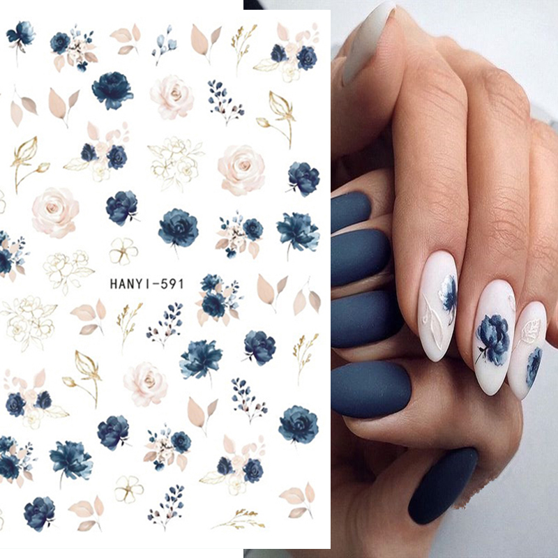 3d Nail Art Decals Elegant Whi - Nail Art Elegant ulasan dan harga