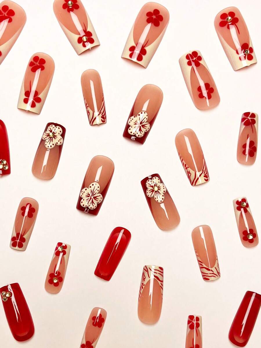 24pcs/Set Minimalist French Bu - Nail Art Elegant ulasan dan harga