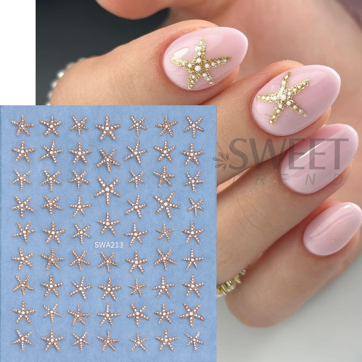 4pcs Bronzing Marine Life Nail - Nail Art Leopard ulasan dan harga