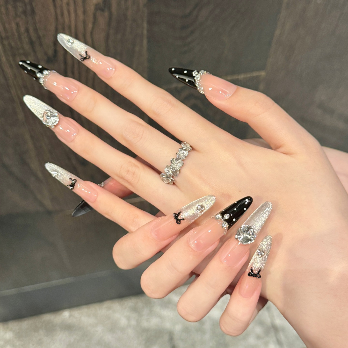 10pcs Handmade Pressed Long Ov - Nail Art Elegant ulasan dan harga