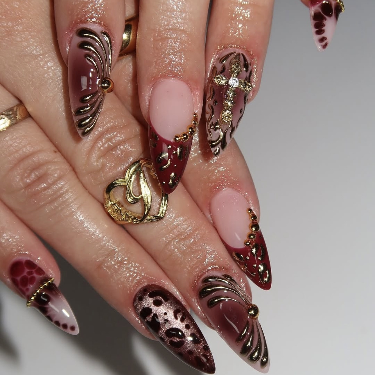 Medium fake nails for women gr - Nail Art Leopard ulasan dan harga