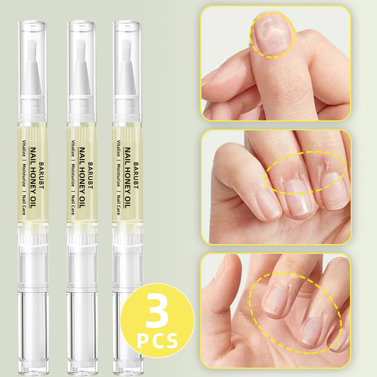3PCS BARUBT nail nutrition arm - Cuticle Oil Pen ulasan dan harga