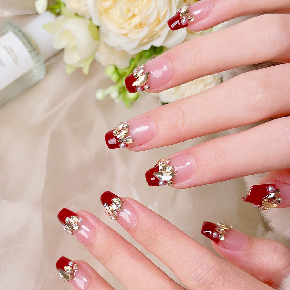 10pcs Short Trapezoid Handmade - Nail Art Elegant ulasan dan harga