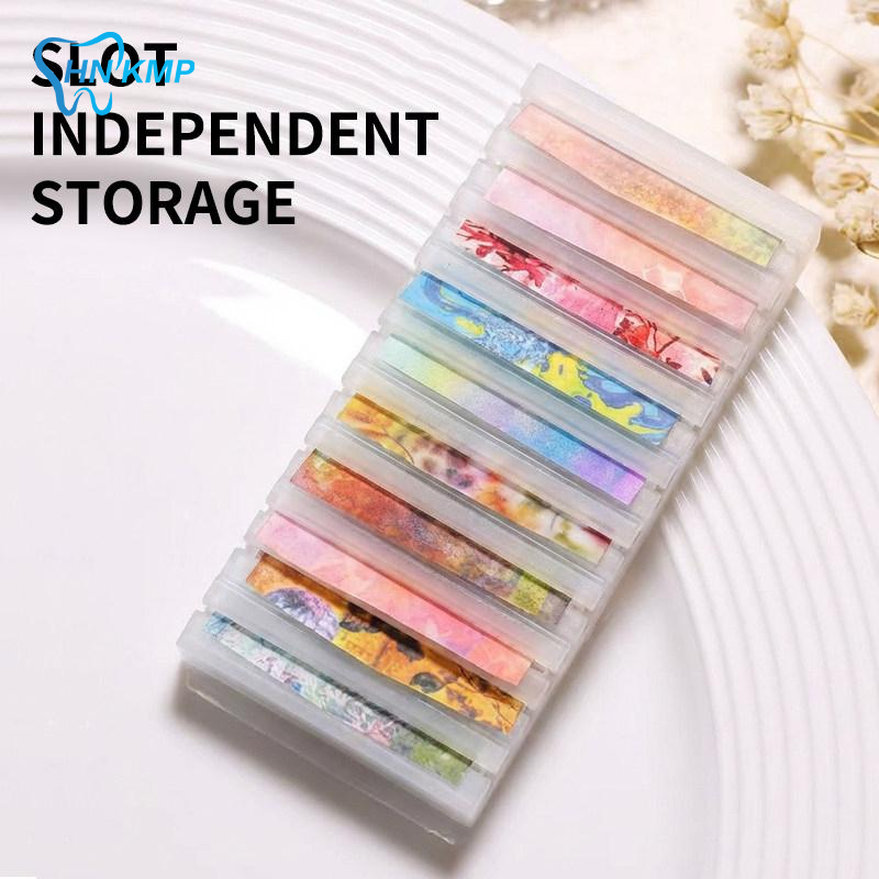 10 Grid 3D Printed Nail Art Or - Nail Foil Transfer ulasan dan harga