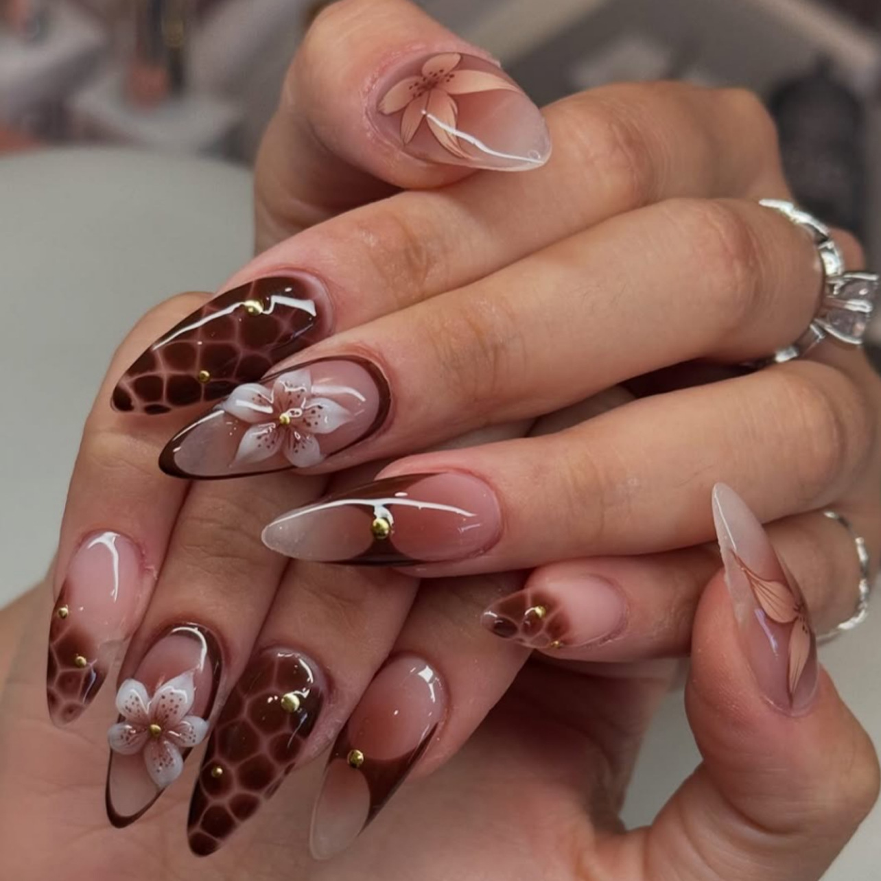 24Pcs Almond Press on Fake Nai - Nail Art Leopard ulasan dan harga