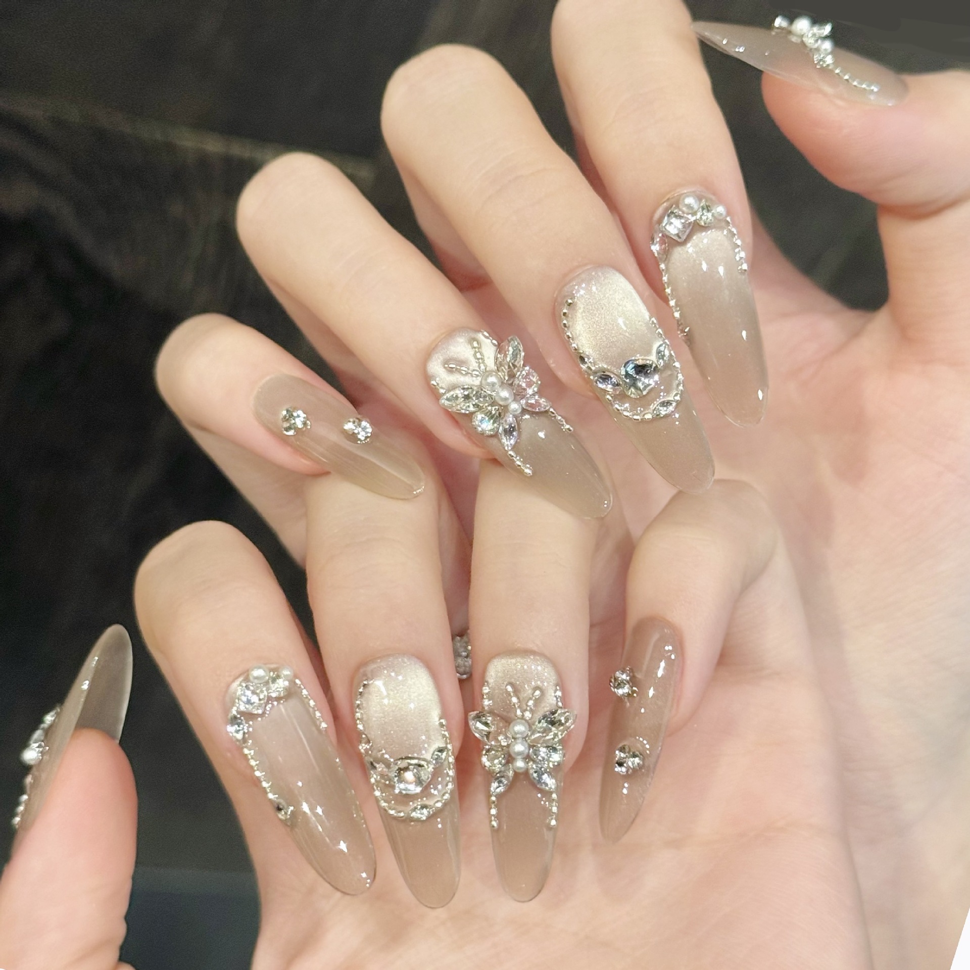 10pcs Simple Transparent False - Nail Art Elegant ulasan dan harga