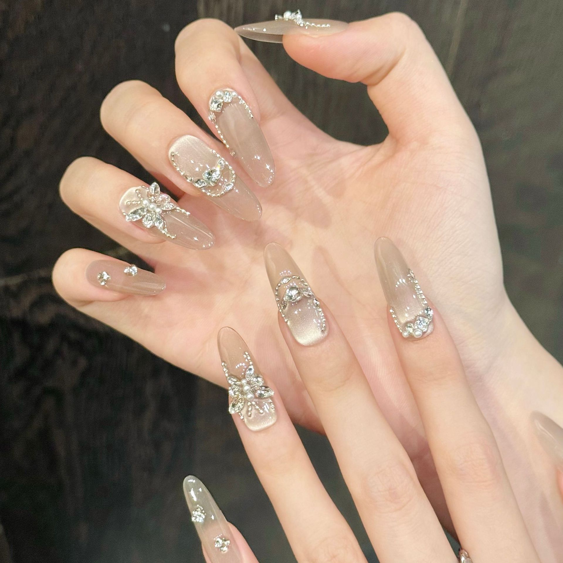 10pcs Simple Transparent False - Nail Art Elegant ulasan dan harga