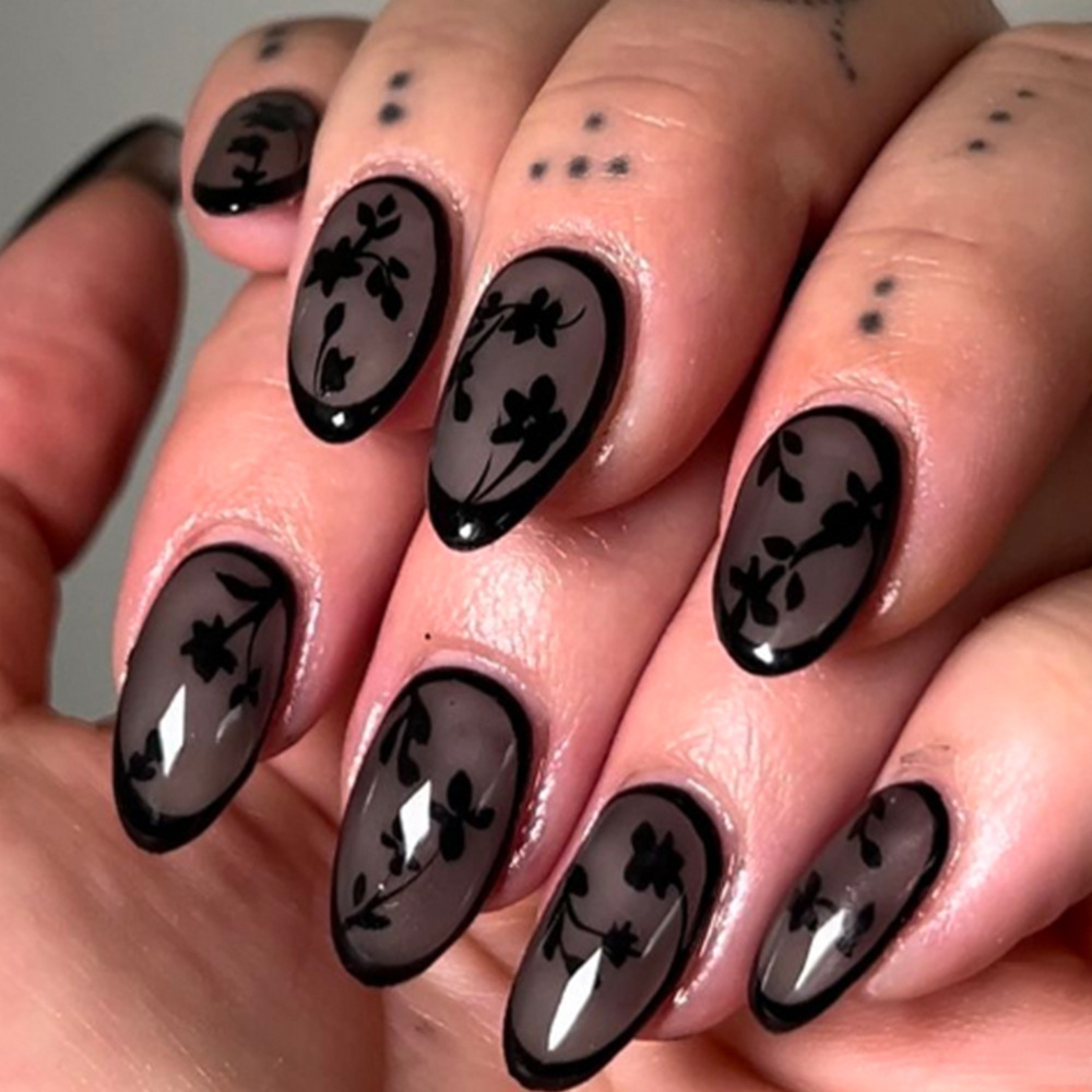 24pcs Leopard Print Brown Nail - Nail Art Leopard ulasan dan harga