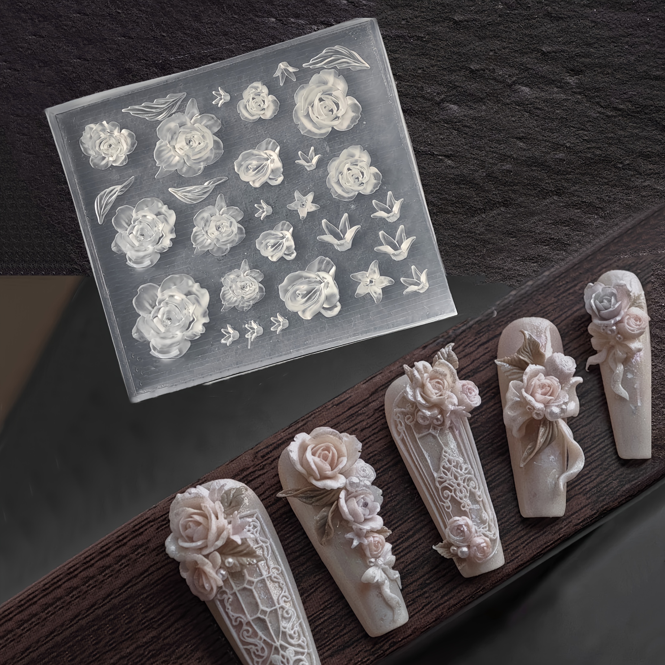 Elegant Rose Flower Nail Art S - Nail Art Elegant ulasan dan harga