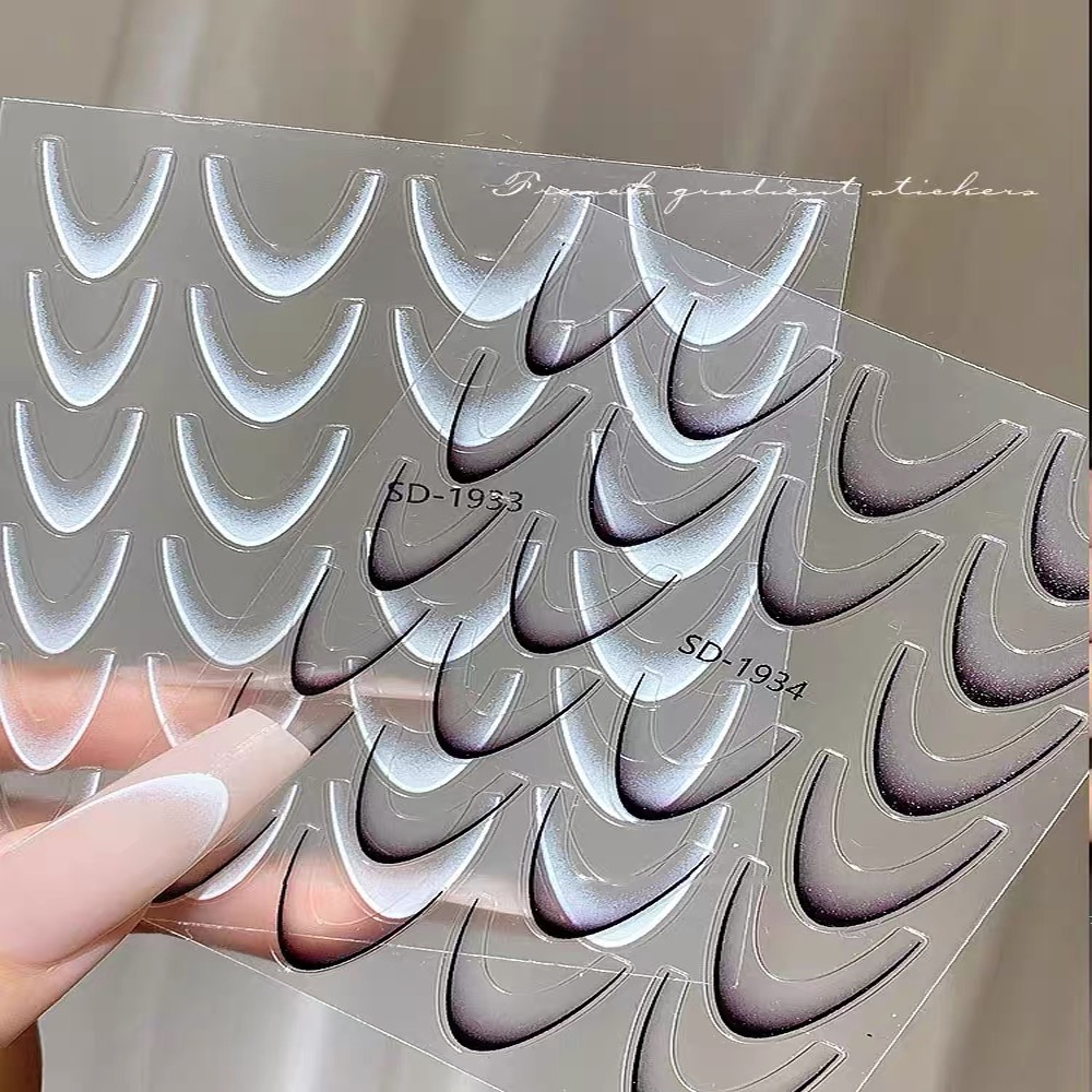 2Sheets French Gradient Line N - Nail Art Leopard ulasan dan harga