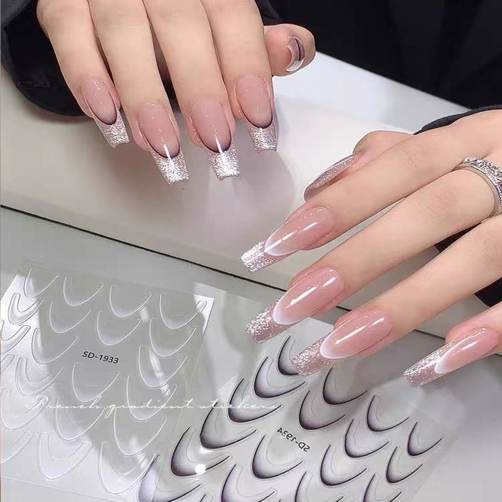 2Sheets French Gradient Line N - Nail Art Leopard ulasan dan harga