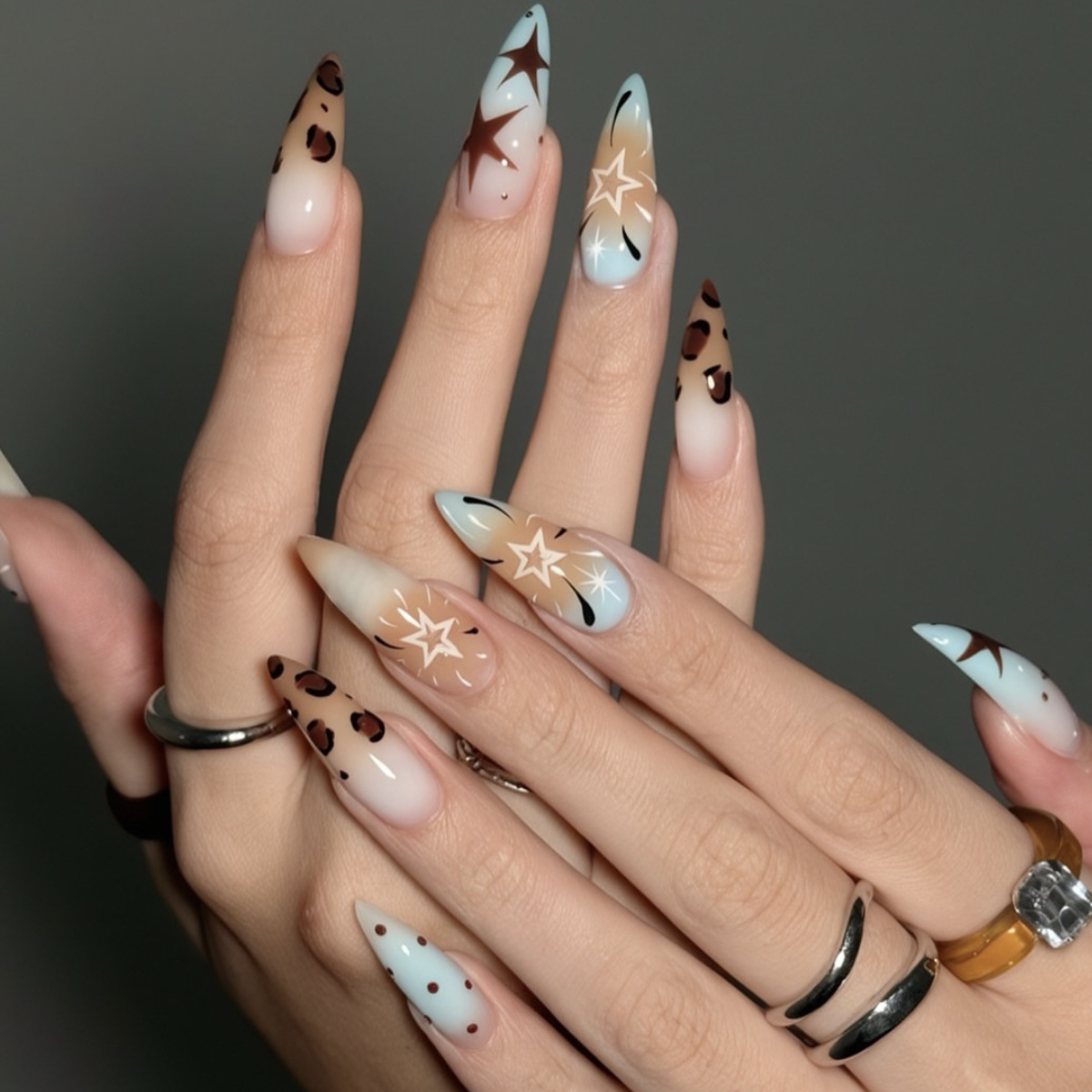 Wear almond shaped nail plates - Nail Art Leopard ulasan dan harga